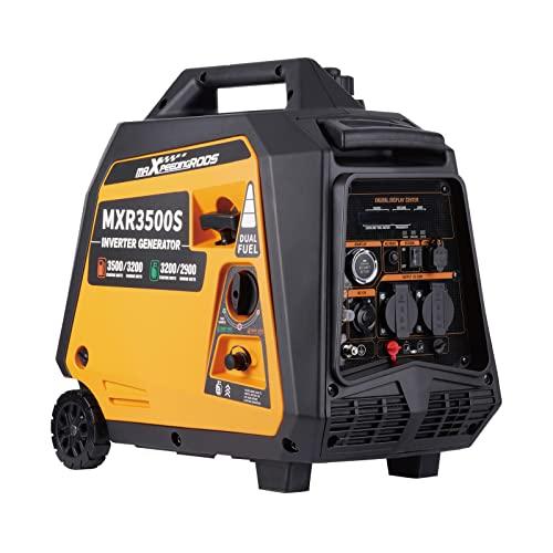 maXpeedingrods Generatore di Corrente Silenziato GPL e Benzina 3500W Inverter Portatile 4 Tempi Generatore Elettrico Remoto Emergenza Silenziato per all'Aperto Campeggio Partito Cantiere Garage