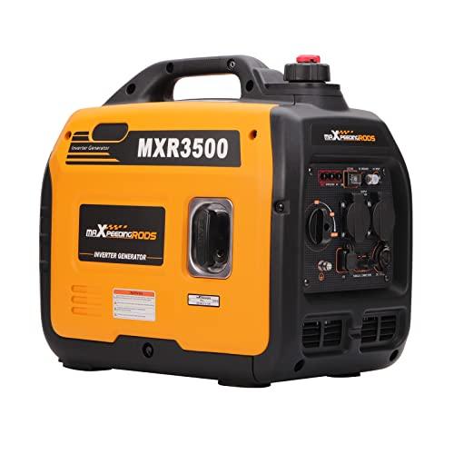 maXpeedingrods 3300W Generatore di Corrente Inverter Benzina 4 Tempi per all'Aperto Campeggio Partito Generator Elettrico Emergenza Portatile con Prese USB e 230V Leggero per Garage