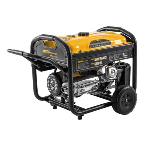 VITO - Gruppo elettrogeno Benzina 5.5kVA 15CV Monofase Avvio manuale AVR, Serbatoio 25L, Generatore elettrico Casa Cantiere
