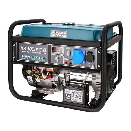 Generatore ibrido a benzina e gas KS 10000E G Serie DUAL FUEL potenza massima 8000W, 1x16A, 1х32 (230V), 12V, regolatore automatico di tensione (AVR), protezione sovraccarico e cortocircuito…