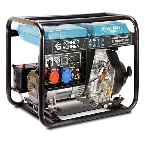 Könner&Söhnen KS 8100HDE-1/3 ATSR Generatore diesel 6500/5300W, 14 CV