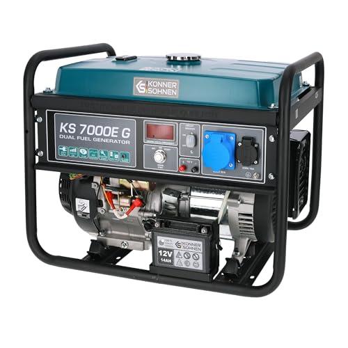 Generatore ibrido a benzina e gas KS 7000E G Serie DUAL FUEL potenza massima 5500W, regolatore automatico di tensione, protezione sovraccarico e cortocircuito, avvolgimento in rame 100%…
