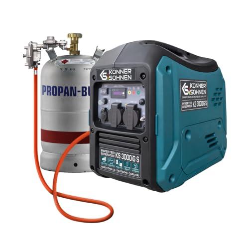 Könner&Söhnen 3000iG S Generatore con inverter da 3,3 kW, generatore di corrente a benzina e GPL