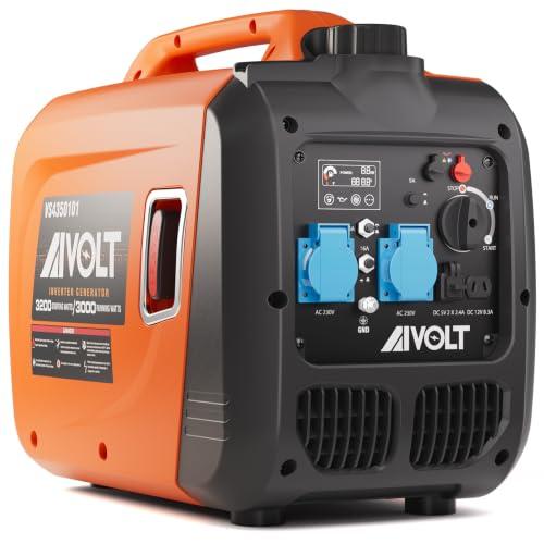 AIVOLT Generatore di Corrente Silenziato Inverter a Benzina 3200W
