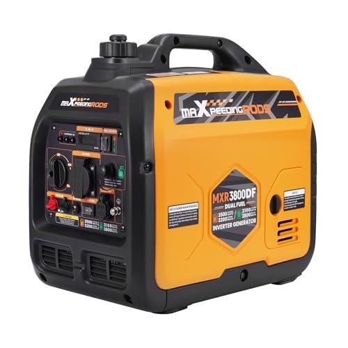 maXpeedingrods Generatore di Corrente Inverter GPL/Benzina 3500W Portatile